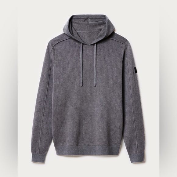 Rhone Emerson Wool Cashmere Knit Hoodie Gray Men’s M Luxury Sweater